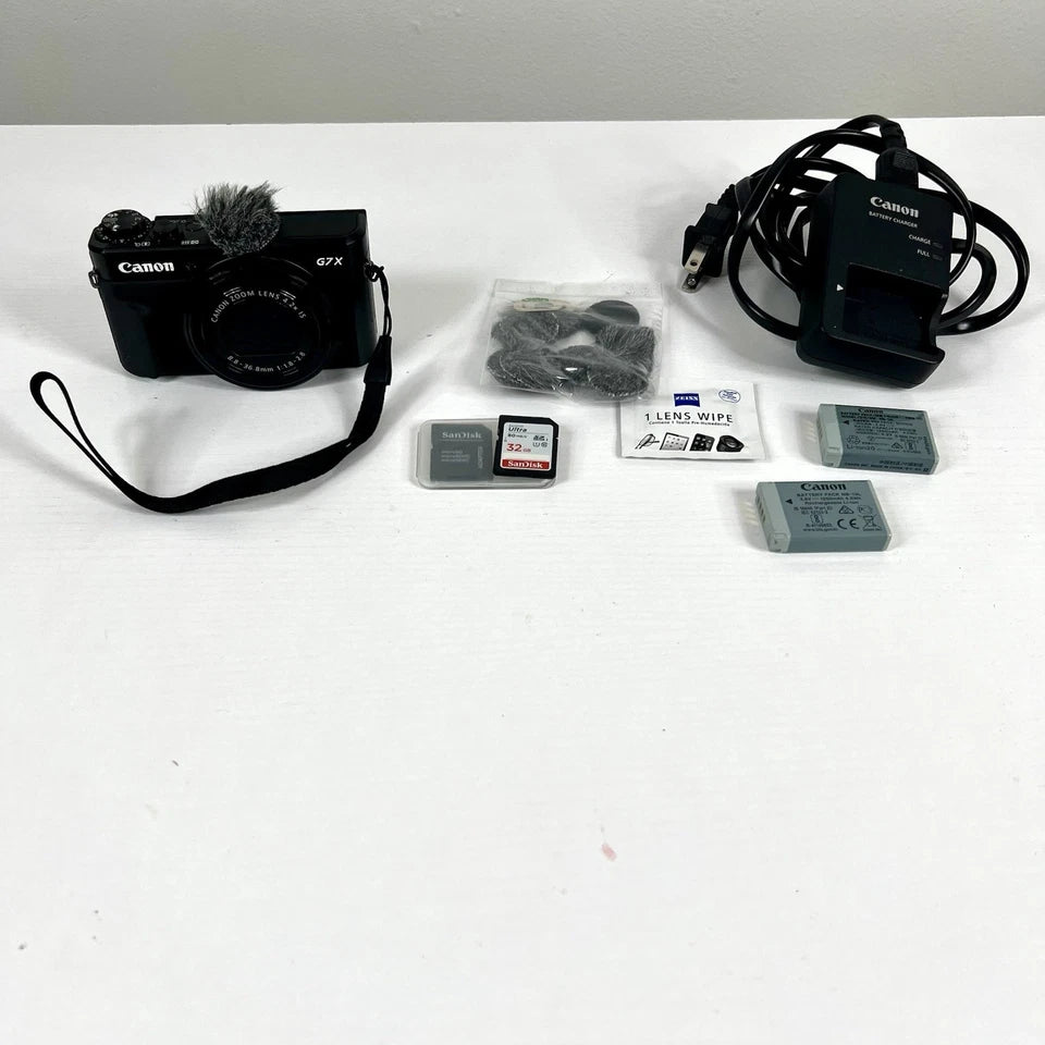 Canon PowerShot G7 X Mark II 20.1MP Compact Digital Camera 2 Batteries + Charger